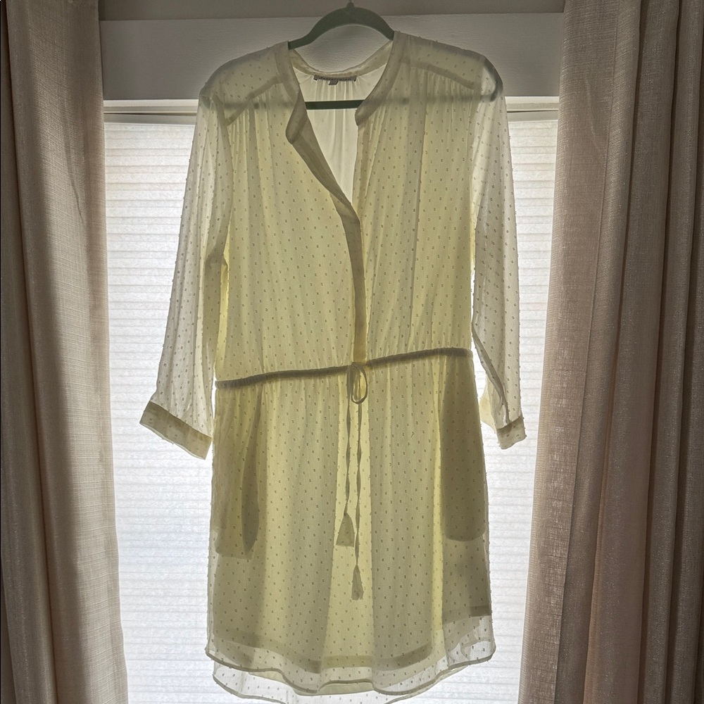 Daniel Rainn Cream Sheer dress